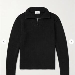 NWT OFFICINE GÉNÉRALE Tarek Ribbed Wool Half-Zip Sweater